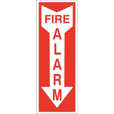 ZING Safety Sign, FIRE ALARM, 14X3.25- Model 1892G